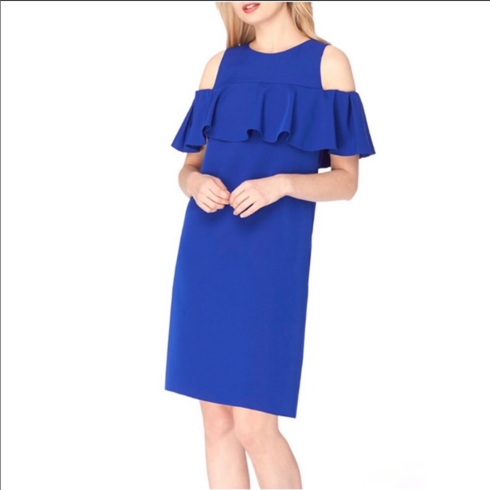 TAHARI Cold Shoulder Sheath Dress
